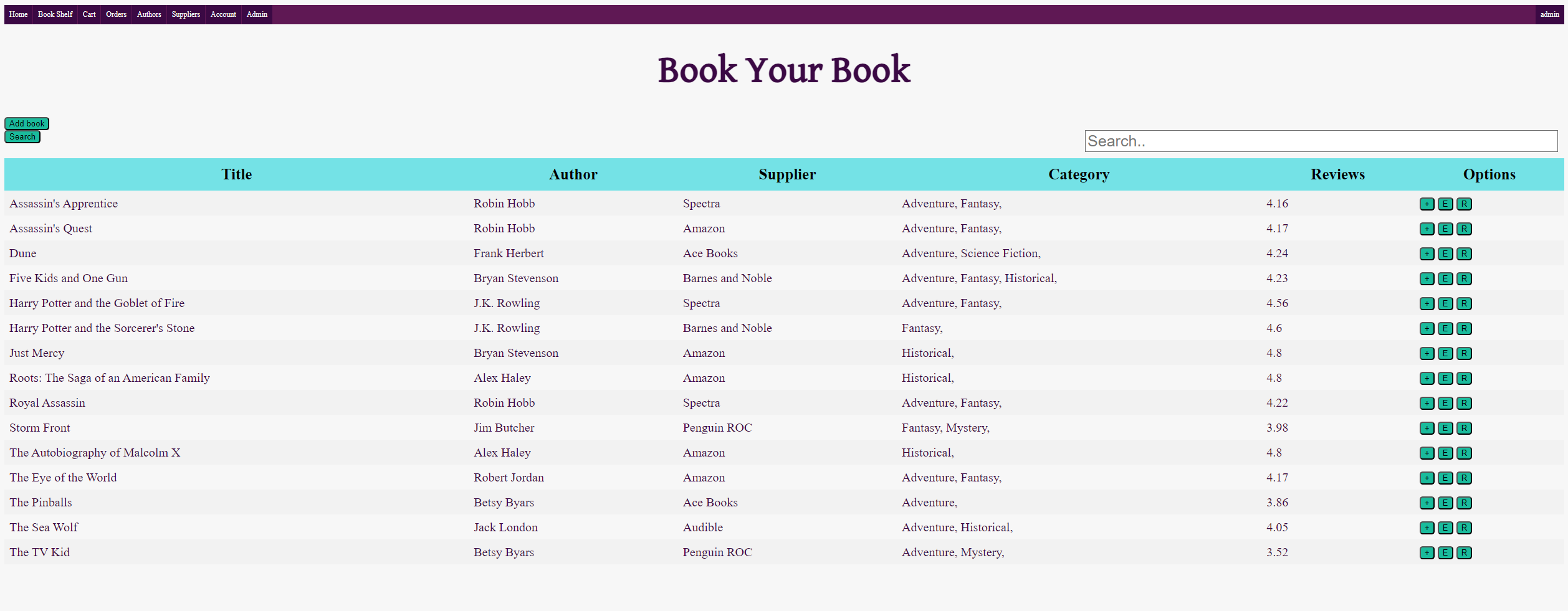 Book Your Book: Book Shelf